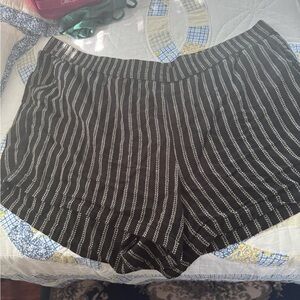 Black and White Striped Women's Shorts by Sonoma